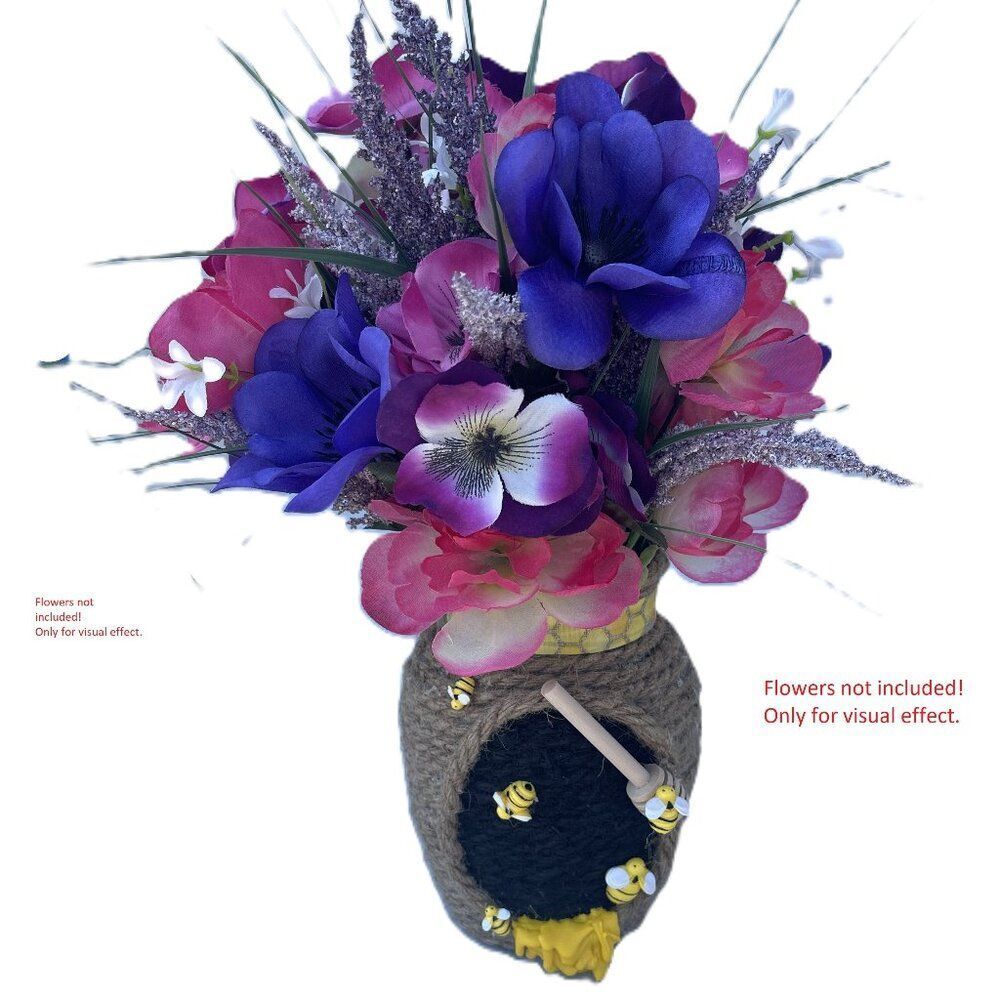 Hand Decorated Beehive Vase -1-26
